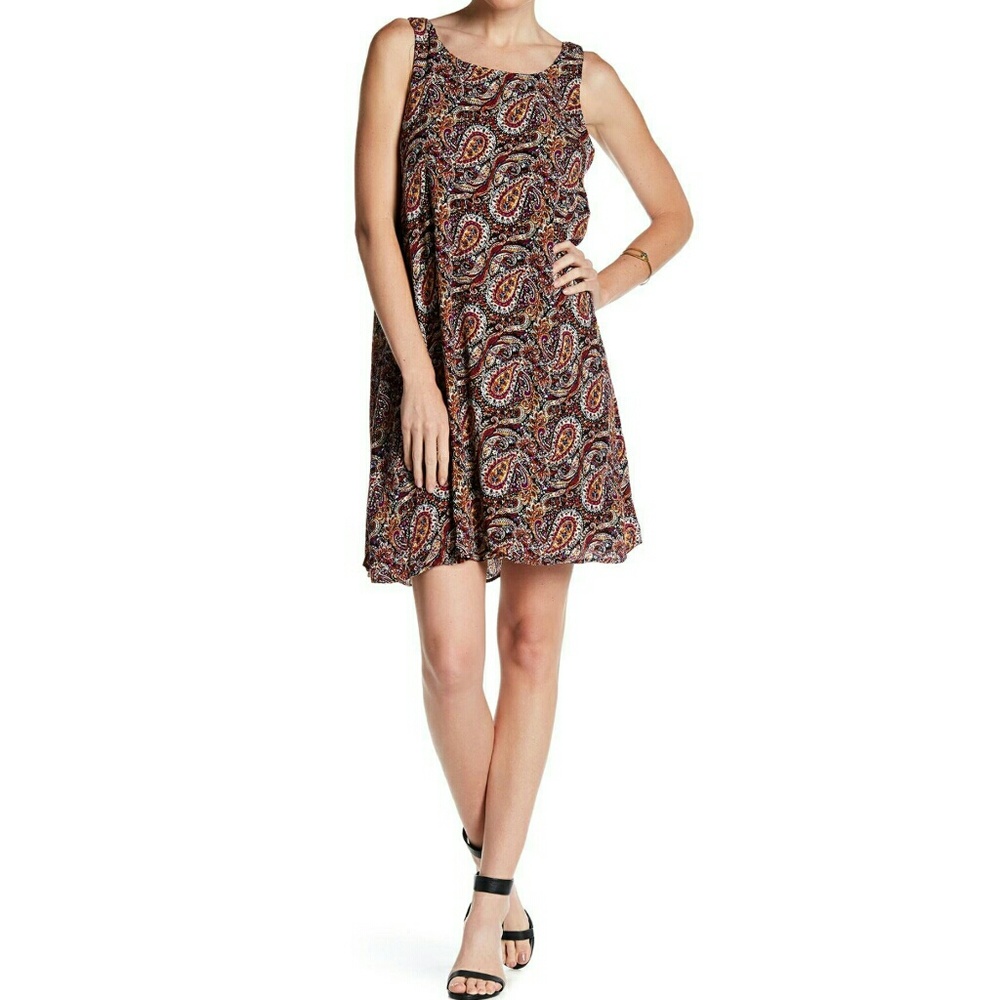 Bobeau Trapeze Back Tie Dress